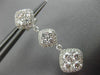 ESTATE 2.60CT DIAMOND 14KT WHITE GOLD 3D SQUARE ETOILE FILIGREE HANGING EARRINGS