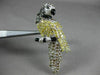 ESTATE EXTRA LARGE 2.50CT MULTI COLOR DIAMOND 18KT WHITE GOLD PARROT BROOCH PIN