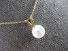 ESTATE AAA SOUTH SEA PEARL 14KT YELLOW GOLD 3D 6.5MM SOLITAIRE FLOATING PENDANT