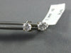 ESTATE .60CT DIAMOND 14KT WHITE GOLD 3D ROUND CLASSIC STUD EARRINGS #587