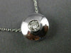 ESTATE .17CT DIAMOND 14KT WHITE GOLD 3D CLASSIC ROUND SOLITAIRE PENDANT #4672