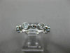 ESTATE .64CT DIAMOND 14KT WHITE GOLD 3D ETOILE ETERNITY WEDDING ANNIVERSARY RING