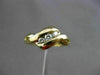 ESTATE .12CT ROUND DIAMOND 14KT YELLOW GOLD 3 STONE CHANNEL INFINITY RING #14197