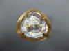 LARGE 9.23CT AAA WHITE CLEAR QUARTZ 14KT ROSE GOLD TRILLION CUT SOLITAIRE RING