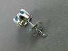 ESTATE 2.72CT DIAMOND & AAA EXTRA FACET BLUE TOPAZ 14KT WHITE GOLD STUD EARRINGS