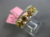 ESTATE WIDE 1.89CT WHITE & FANCY YELLOW DIAMOND 18K 2 TONE GOLD ANNIVERSARY RING