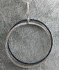 LARGE 1.25CT DIAMOND & SAPPHIRE 18KT WHITE GOLD 3D CIRCULAR INTERTWINING PENDANT