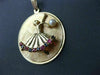 ANTIQUE LARGE 14KT YELLOW GOLD & AAA MULTI GEM FLOATING BALLERINA PENDANT #22522