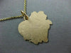ESTATE 14KT YELLOW GOLD 3D HANDCRAFTED I LOVE YOU FLOWER FLOATING PENDANT #25155