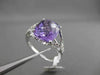 ESTATE 4.36CTW DIAMOND & AAA AMETHYST 14KT WHITE GOLD TENSION FILIGREE RING