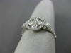 ESTATE .86CT ROUND & PRINCESS DIAMOND 18K WHITE GOLD 3D 5 STONE HALO FLOWER RING