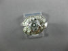 ANTIQUE WIDE 1.59CT DIAMOND PLATINUM 3D ROUND & BAGUETTE ENGAGEMENT RING #26657