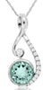 .83CT DIAMOND & AAA AQUAMARINE 14KT WHITE GOLD 3D LOVE KNOT INFINITY PENDANT