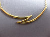 ESTATE .33CT DIAMOND 18KT YELLOW GOLD 3D CLASSIC CRISS CROSS BAR LOVE NECKLACE