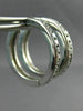 ESTATE .80CT DIAMOND 14KT WHITE GOLD CLASSIC CHANNEL HOOP HUGGIE EARRINGS #17583