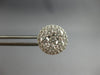 EXTRA LARGE 2.35CT DIAMOND 14KT WHITE GOLD CLUSTER INVIISBLE HALO STUD EARRINGS