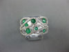 LARGE 1.34CT DIAMOND & AAA EMERALD 14KT WHITE GOLD 3D LOVE KNOT ETOILE FUN RING