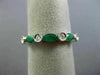 ESTATE .90CT DIAMOND & AAA EMERALD 18K WHITE GOLD SEMI ETERNITY ANNIVERSARY RING