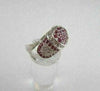 ANTIQUE HEART SHAPE 1.42CT RUBY DIAMOND 14K W GOLD RING