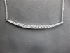 ESTATE LARGE .66CT DIAMOND 18K WHITE GOLD MULTI SWIRL TEAR DROP FLOATING PENDANT