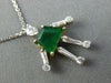 ESTATE 1.71CT DIAMOND & AAA EMERALD 14K TWO TONE GOLD 3D FLEXIBLE FEMALE PENDANT
