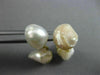ANTIQUE LARGE PEARLS 14KT YELLOW GOLD CLASSIC BAROQUE DOUBLE SIDED CUFFLINK