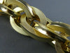 ESTATE LARGE AND LONG 18K YELLOW GOLD 3D OVAL INTERTWINING LINK BRACELET #26106