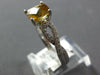 1.52CT DIAMOND & AAA CITRINE 14K 2 TONE GOLD CUSHION & ROUND INFINITY LOVE RING