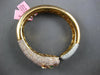 11.19CT MULTI COLOR DIAMOND & AAA EMERALD 18KT WHITE & ROSE GOLD BANGLE BRACELET