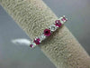 ESTATE 2.52CT ROUND CUT DIAMOND & AAA RUBY 14KT WHITE GOLD ETERNITY RING #22275