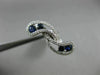 ESTATE .75CT DIAMOND & AAA SAPPHIRE 14KT WHITE GOLD 3D ETOILE LEAF INFINITY RING