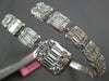 EXTRA LARGE 6.22CT DIAMOND 18KT WHITE GOLD INVISIBLE SQUARE CUFF BANGLE BRACELET