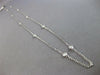 ESTATE .50CT DIAMOND 14KT WHITE GOLD CLASSIC ROUND BY THE YARD 18" LOVE NECKLACE