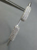 1.25CT DIAMOND 14KT WHITE GOLD 3D RECTANGULAR PAVE FLEXIBLE LOVE BANGLE BRACELET
