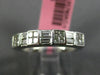 ESTATE .52CT DIAMOND 18KT WHITE GOLD 3D SQUARE 2 ROW WEDDING ANNIVERSARY RING