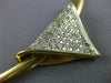 ESTATE LARGE 1.37CT DIAMOND 14K 2 TONE GOLD TRIANGLE SLIDE PENDANT #17213