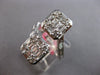 EXTRA LARGE 1.94CT DIAMOND 18K WHITE GOLD 3D ROUND & BAGUETTE DOUBLE SQUARE RING