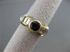 ESTATE 1.89CT DIAMOND & AAA SAPPHIRE 14KT TWO TONE GOLD FILIGREE ENGAGEMENT RING