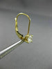 ESTATE .70CT DIAMOND 14K YELLOW GOLD HANGING STUD LEVERBACK EARRINGS G VVS 21294