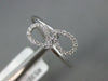 ESTATE .11CT DIAMOND 14KT WHITE GOLD 3D DOUBLE PEAR SHAPE LEAF CRISS CROSS RING