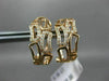 ESTATE .18CT ROUND DIAMOND 14KT ROSE GOLD 3D CLASSIC BAMBOO CLIP ON EARRINGS