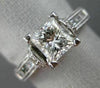LARGE 1.71CT ROUND PRINCESS & BAGUETTE DIAMOND 14K WHITE GOLD 3D ENGAGEMENT RING