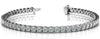 ESTATE LARGE 2.0CT DIAMOND 14KT WHITE GOLD 3D CLASSIC ROUND LOVE TENNIS BRACELET