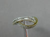 ESTATE LARGE .37CT DIAMOND 18KT WHITE & YELLOW GOLD MULTI ROW INFINITY LOVE RING