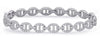 ESTATE 2.34CT DIAMOND 14KT WHITE GOLD 3D OVAL LOVE KNOT TENNIS BRACELET