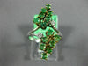 ESTATE WIDE .86CT DIAMOND & AAA EMERALD 18K 2 TONE GOLD OPEN GRAPE VINE FUN RING