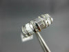ESTATE WIDE 1.16CT DIAMOND 14K WHITE GOLD ROUND & BAGUETTE ANNIVERSARY RING 1354