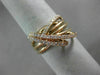 ESTATE WIDE .38CT DIAMOND 14KT ROSE GOLD 3D CLASSIC MULTI ROW CRISS CROSS RING