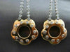 ESTATE 1.80CT DIAMOND 14KT WHITE & ROSE GOLD 3D ETOILE FLOWER HANGING EARRINGS