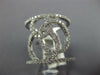 ESTATE LARGE .84CT DIAMOND 18KT WHITE GOLD CIRCLE OF LIFE INTERTWINING FUN RING